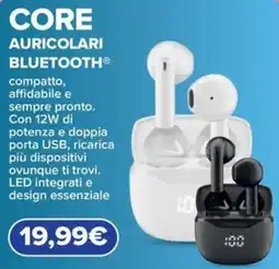 Euronics Cellularline core auricolari bluetooth offerta