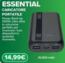 Euronics Cellularline essential caricatore portatile offerta