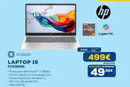 Euronics hp LAPTOP 15 FC0080NL offerta