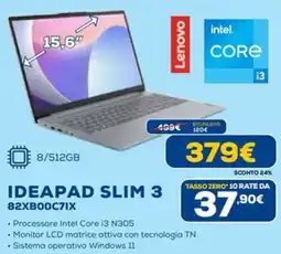Euronics Lenovo IDEAPAD SLIM 3 82XB00C7IX offerta