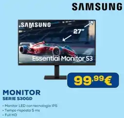 Euronics SAMSUNG MONITOR SERIE S30GD offerta