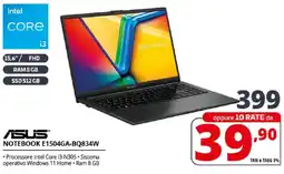Comet ASUS NOTEBOOK E1504GA-BQ834W offerta