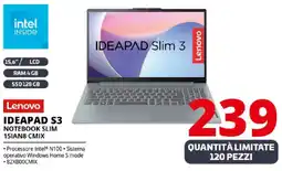 Comet Lenovo IDEAPAD S3 NOTEBOOK SLIM 15IAN8 CMIX offerta