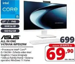 Comet ASUS ALL IN ONE V470VAK-WPE029W offerta