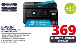 Comet EPSON MULTIFUNZIONE 3 IN 1 ECOTANK ET-3850 offerta
