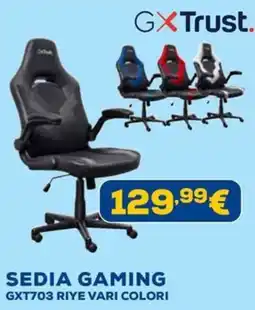 Euronics GXTrust SEDIA GAMING GXT703 RIYE VARI COLORI offerta