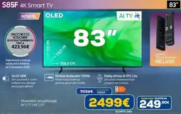 Euronics SAMSUNG S85F 4K Smart TV offerta