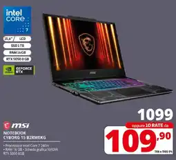 Comet msi NOTEBOOK CYBORG 15 B2RWEKG offerta