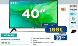 Euronics Hisense 40A49Q Smart TV LED 40" Full HD HDR 10/HLG offerta