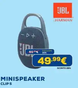 Euronics JBL MINISPEAKER CLIP 5 offerta