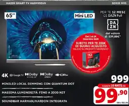 Comet HAIER SMART TV H65M95EUX SERIE M95 offerta