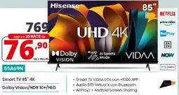 Comet Hisense 85A69N Smart TV 85" 4K offerta