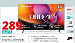 Comet Hisense 50A69Q Smart TV 50" 4K offerta