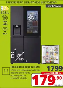 Comet LG FRIGORIFERO SIDE-BY-SIDE INSTAVIEW GSXE91EVAD offerta