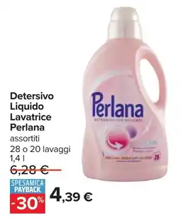 Carrefour Detersivo Liquido Lavatrice Perlana offerta