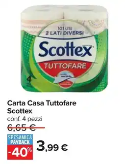 Carrefour Carta Casa Tuttofare Scottex offerta