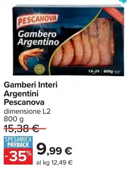 Carrefour Gamberi Interi Argentini Pescanova offerta