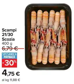Carrefour Scampi 21/30 Scozia offerta
