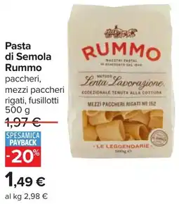 Carrefour Pasta di Semola Rummo offerta