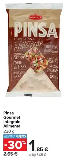 Carrefour Pinsa Gourmet Integrale Alimenta offerta