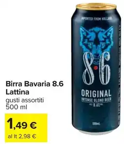 Carrefour Birra Bavaria 8.6 Lattina offerta