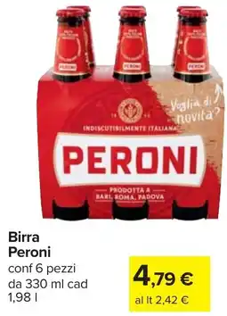 Carrefour Birra Peroni offerta