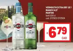 Metro Vermouth extra dry 18°/ bianco 14,5° MARTINI offerta