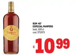 Metro Rum 40° ESPECIAL PAMPERO offerta