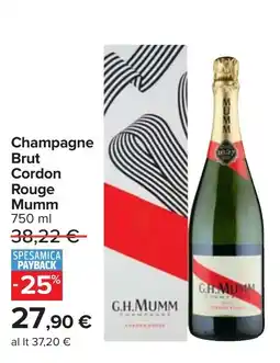 Carrefour Champagne Brut Cordon Rouge Mumm offerta