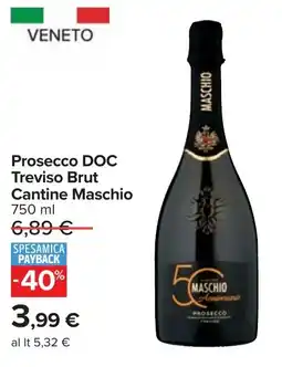 Carrefour Prosecco DOC Treviso Brut Cantine Maschio offerta