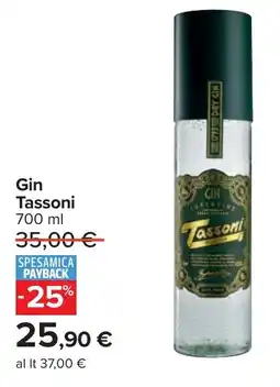 Carrefour Gin Tassoni offerta