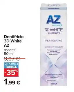 Carrefour Dentifricio 3D White AZ offerta