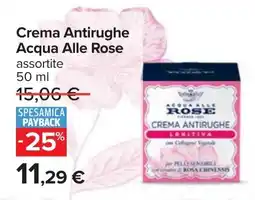 Carrefour Crema Antirughe Acqua Alle Rose offerta
