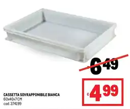 Metro Cassetta sovrapponibile bianca offerta