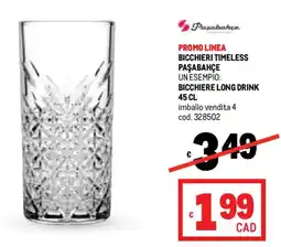 Metro Bicchieri timeless paşabahçe bicchiere long drink offerta