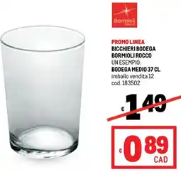 Metro Bicchieri bodega bormioli rocco bodega medio offerta