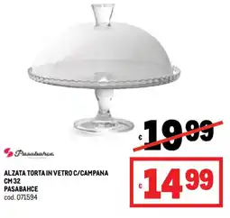 Metro Alzata torta in vetro c/campana PASABAHCE offerta