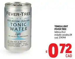 Metro Tonica light fever tree lattina offerta