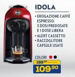 Euronics Lavazza idola offerta