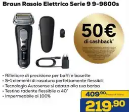 Euronics Braun Rasoio Elettrico Serie 99-9600s offerta