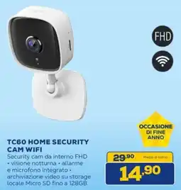 Euronics tapo TC60 HOME SECURITY CAM WIFI offerta