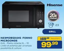 Euronics Hisense H23MOBSD1HG FORNO MICROONDE offerta