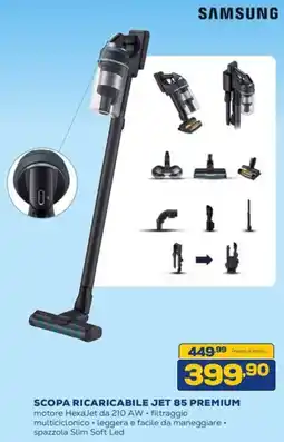 Euronics SAMSUNG SCOPA RICARICABILE JET 85 PREMIUM offerta