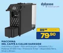 Euronics Didiesse macchina del caffè a cialde darkside offerta