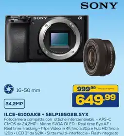Euronics SONY ILCE-6100AKB + SELP16502B.SYX offerta