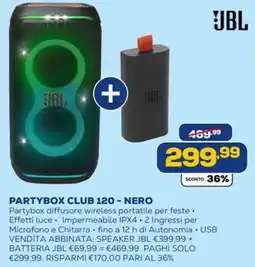 Euronics JBL PARTYBOX CLUB 120 - NERO offerta
