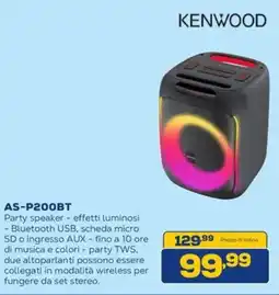 Euronics KENWOOD AS-P200BT offerta