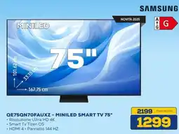 Euronics SAMSUNG QE75QN70FAUXZ - MINILED SMART TV 75" offerta