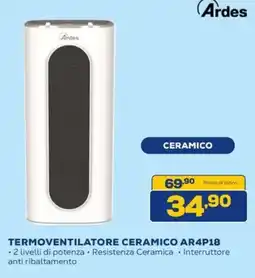 Euronics Ardes TERMOVENTILATORE CERAMICO AR4P18 offerta