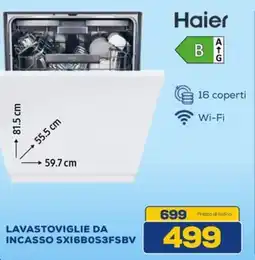 Euronics Haier LAVASTOVIGLIE DA INCASSO SXI6BOS3FSBV offerta
